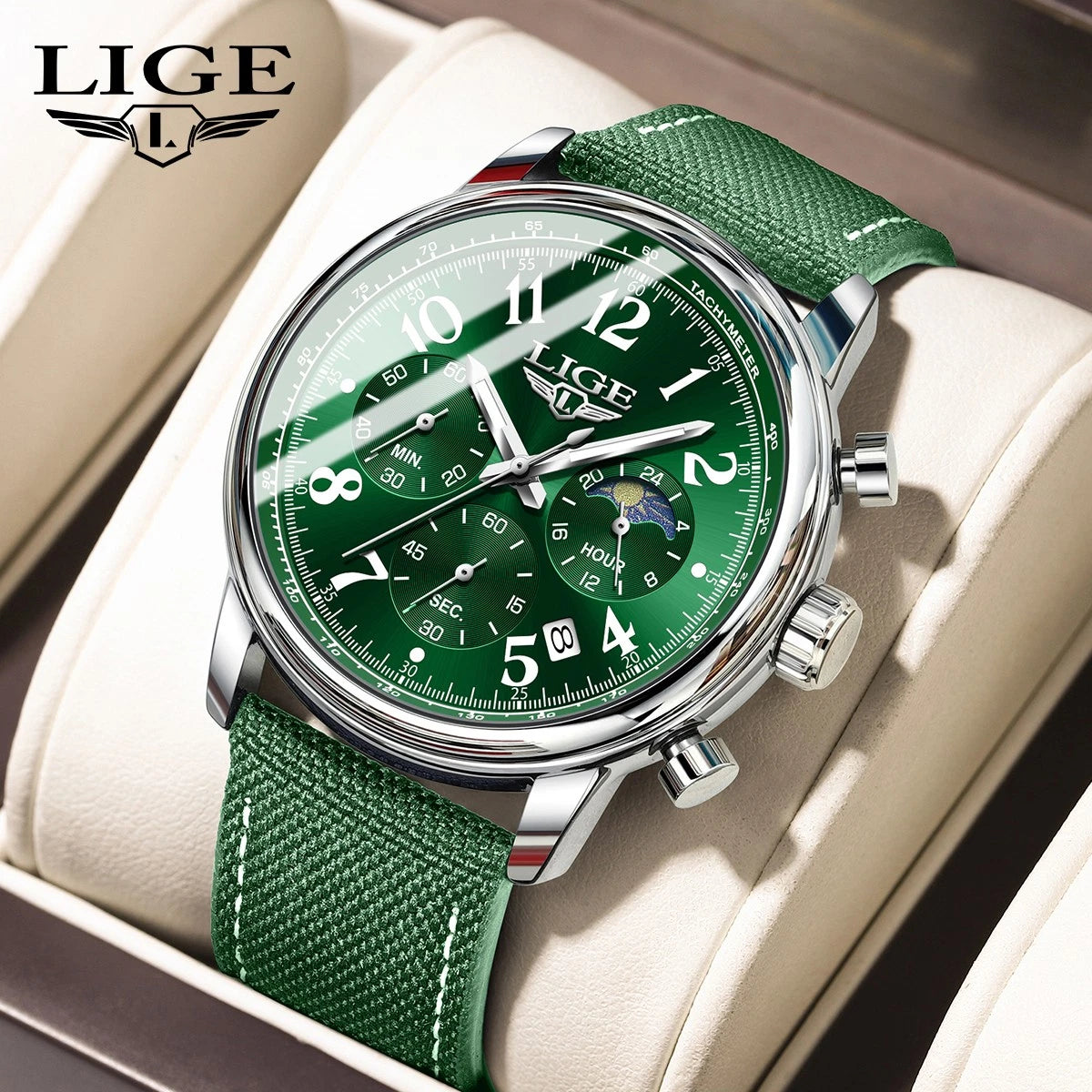 • LIGE Men's Sport Quartz Watch – Waterproof Luminous watch